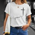 Jésus Avec Croix Chrétienne T-Shirt Cadeaux pour elle