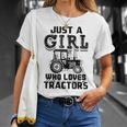 Just A Girl Who Loves Tractors Farmer T-Shirt Gifts for Her