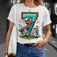 Kinder Fussball Geburtstag Junge 7 Jahre Party Motiv T-Shirt Geschenke für Sie