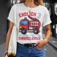 Kinder Jetzt Bin Ich Einsatzleiter Endlich 3 Jahre Boys Fire Brigade T-Shirt Geschenke für Sie