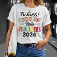 Kinder Tschüss Kindergarten Hallo Schule 2024 Kita Abgänger T-Shirt Geschenke für Sie