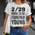 Leap Year Birthday Forever Young Leapling T-Shirt Gifts for Her