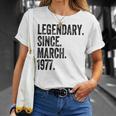 Legendary Since March 1977 T-Shirt Gifts for Her