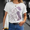 Let's Go Girls Cowgirl Hat Cowboy Boots Bachelorette Party T-Shirt Gifts for Her