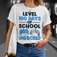 Level 100 Days Of School Unlocked Gamerideospiele Jungen T-Shirt Geschenke für Sie