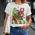 Louisiana Cajun Christmas Crawfish Pelican Alligator Xmas T-Shirt Gifts for Her