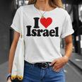 I Love Heart Israel Israeli Jewish Culture T-Shirt Gifts for Her