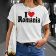 I Love Heart Rumänien Rumänische Kultur T-Shirt Geschenke für Sie