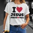 I Love Jesus And Jesus Loves You Christian T-Shirt Gifts for Her