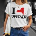 I Love Upstate Ny New York Heart Map T-Shirt Gifts for Her