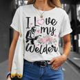 I Love My Welder Welder Wife Girlfriend Women T-Shirt Gifts for Her