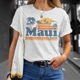 Maui Hawaii Vintage Surf Beach Surfing 70'S Retro Hawaiian T-Shirt Gifts for Her