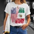 Mexican Roots Half American Flag Mexico T-Shirt Gifts for Her