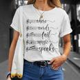 Musician Teacher Lover Where Words Fail Music Speaks Quote T-Shirt Gifts for Her