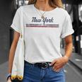 New York Vintage American Flag Retro T-Shirt Gifts for Her