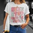 Next Stop Middle School Groovy Elementary School Graduation T-Shirt Gifts for Her