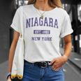 Niagara New York Ny Vintage Athletic Sports T-Shirt Gifts for Her