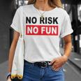 No Risk No Fun Sport Motivations T-Shirt Geschenke für Sie