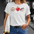 Oyster Heart Love Peace Mollusc Shucker Seafood Lover T-Shirt Gifts for Her