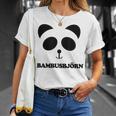 Panda-Gesicht T-Shirt Bambusbjörn, Witzig & Unisex Weiß Geschenke für Sie