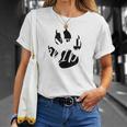 Panther Pride High School Fan Spirit Black Paw Print T-Shirt Gifts for Her