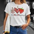 Peace Love Strawberry It's A Berry Good Time Fruits Heart T-Shirt Gifts for Her