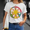 Peace Sign Love Ancient Aztec Sun Tie Dye HippieT-Shirt Gifts for Her