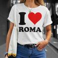 Red Heart I Love Roma T-Shirt Gifts for Her