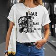 Retro Man Of God Husband Dad Protector Hero Dad Christian T-Shirt Gifts for Her