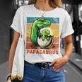 Retro Papasaurusatertag Bester Papa T-Rex Papa Dinosaur Raglan T-Shirt Geschenke für Sie