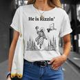 He Is Risen Easter Jesus Playing Basketball He Is Rizzin T-Shirt Gifts for Her