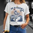 He Is Rizzin Jesus Playing Basketball Meme Christian T-Shirt Gifts for Her