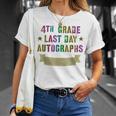 Rockin' 4Th Grade Last Day Autographs Graduation Diy Teacher T-Shirt Gifts for Her