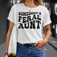 Somebody's Feral Aunt Groovy T-Shirt Gifts for Her