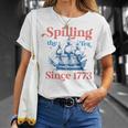 Spilling The Tea Since 1773 Vintage Us History Teacher T-Shirt Gifts for Her