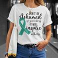 Teal Ribbon Support Squad Sexual Assault Awareness Month T-Shirt Gifts for Her