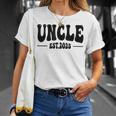 Uncle Est 2025 New Born Pregnancy Announcement Father's Day T-Shirt Gifts for Her