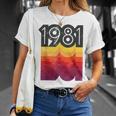 Vintage 80S Style 1981 T-Shirt Geschenke für Sie