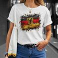 Vintage Deutsch Banner Fan Deutschland Flagge Retro Kunst T-Shirt Geschenke für Sie