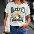 Vintage Oakland Baseball Home Plate & Bat Script Gameday Fan T-Shirt Gifts for Her