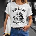 They See Me Rolling They Hatin' Vintage Armbar Jiu-Jitsu Bjj T-Shirt Gifts for Her