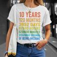 Youth 10Th Birthday 10 Years Old Vintage Retro 120 Months T-Shirt Gifts for Her