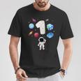 1 Astronaut Geburtstagsfeier 1 Jahr Altes Astronomie-Kostüm T-Shirt Lustige Geschenke