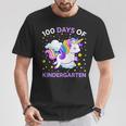 100 Days Of Kindergarten Unicorn Girls 100 Days Of School T-Shirt Funny Gifts