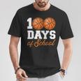 100 Days Of School For 100Th Day Basketball Student Teacher T-Shirt Unique Gifts