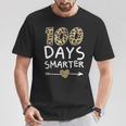 100 Days Smarter Leopard 100Th Day Of School Boys Girls T-Shirt Unique Gifts