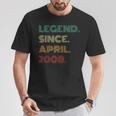 16 Years Old Legend Since April 2008 16Th Birthday T-Shirt Funny Gifts