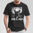 2024 Solar Eclipse French Bulldog Selfie T-Shirt Unique Gifts