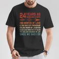 24 Years As Husband & Wife 24Th Anniversary For Couple T-Shirt Personalized Gifts
