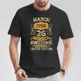 26 Years Old Vintage March 1998 26Th Birthday Mens T-Shirt Unique Gifts